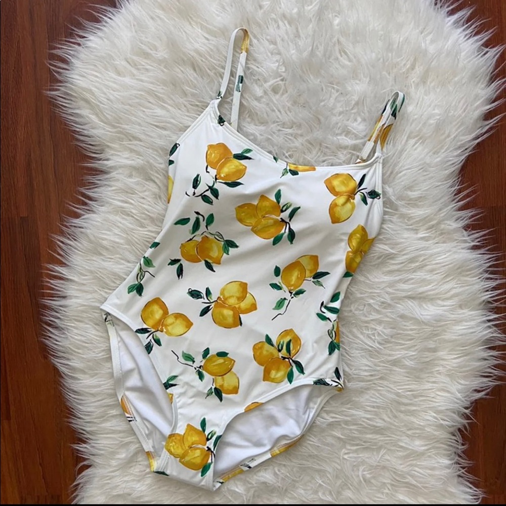 Kate spade lemon print swimsuit